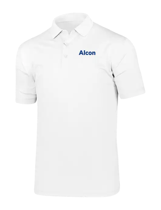Callaway Vibrant Bright White Ventilated Polo w/Alcon Logo