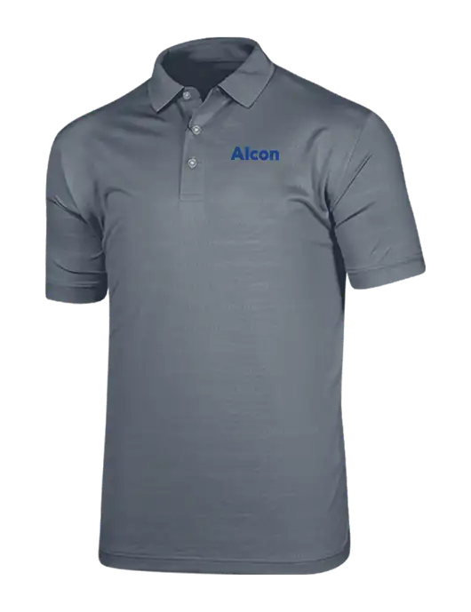 Callaway Vibrant Light Grey Ventilated Polo w/Alcon Logo