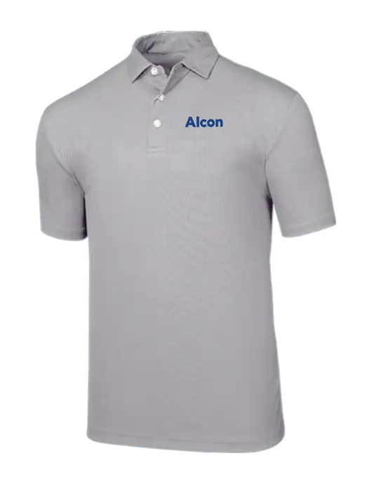 Callaway Birdseye Light Grey Polo w/Alcon Logo