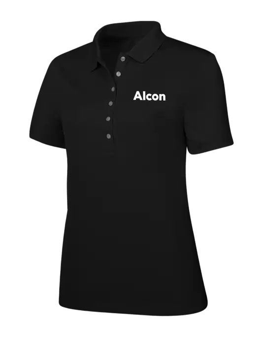 Callaway Womens Ottoman Black Polo w/Alcon Logo