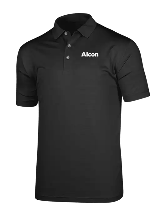Callaway Vibrant Black Ventilated Polo w/Alcon Logo