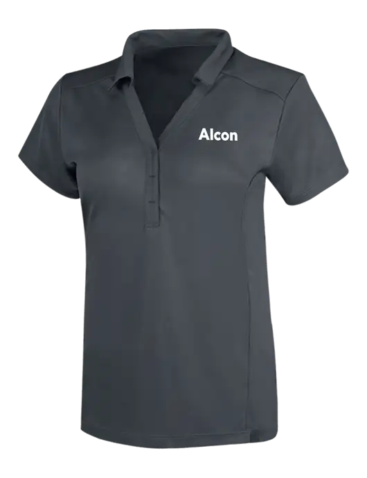 OGIO Dark Grey Womens Framework Polo w/Alcon Logo