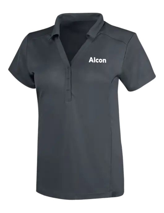 OGIO Dark Grey Womens Framework Polo w/Alcon Logo