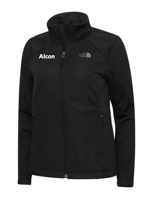 North Face Womens Black Ridgewall Soft Shell Jacket w/Alcon Logo