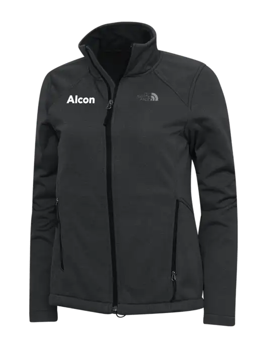 North Face Dark Grey Heather Womens Ridgewall Soft Shell Jacket w/Alcon Logo