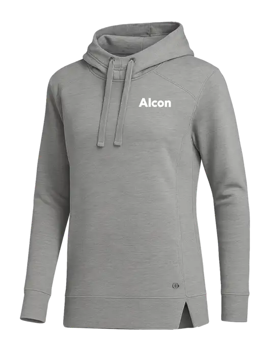 OGIO Heather Grey Womens Luuma Pullover Fleece Hoodie w/Alcon Logo