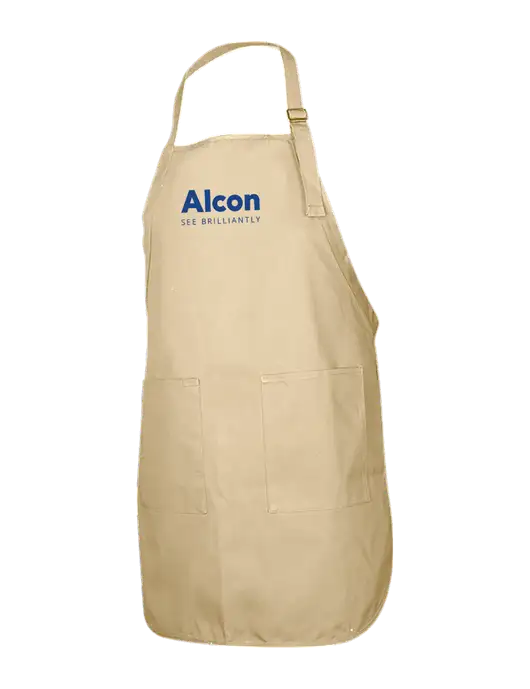 Full-Length Stone Apron With Pockets w/Alcon Logo