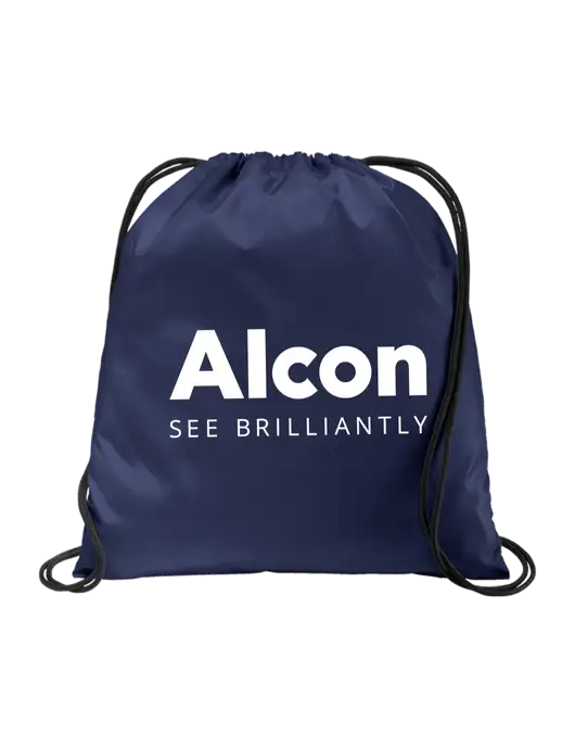 Drawstring  True Navy Cinch Pack w/Alcon Logo