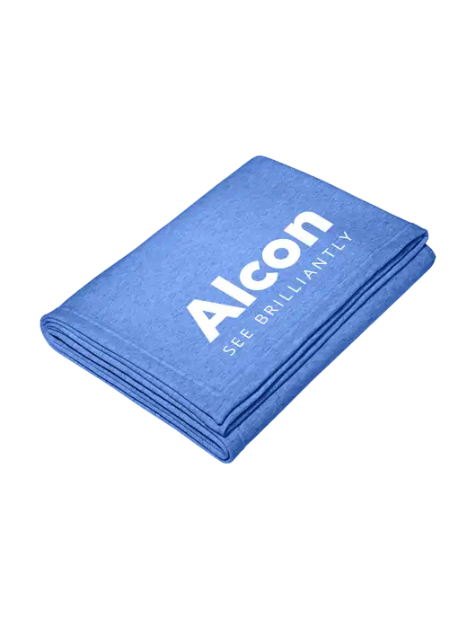Core Heather Royal Fleece Sweatshirt Blanket w/Alcon Logo