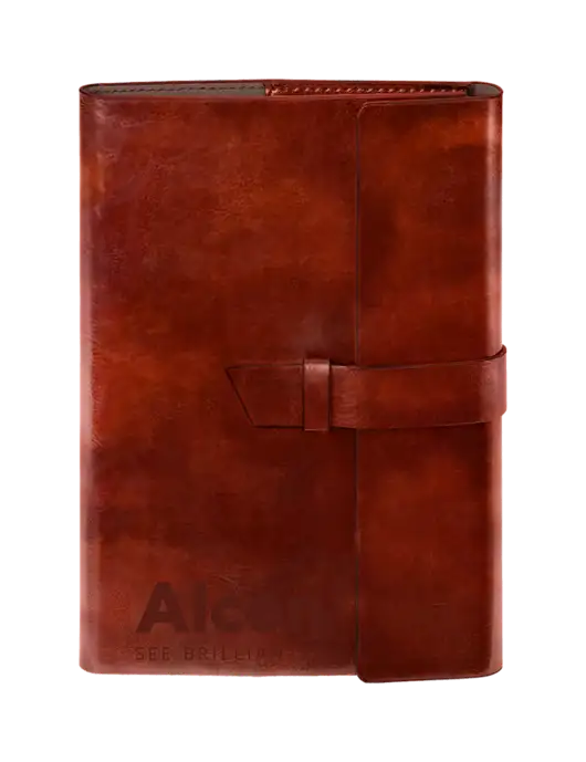 Fabrizio Brown 6.875 x 9.56 Portfolio w/Alcon Logo