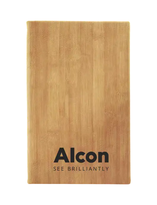 Bamboo Leatherette 5.25 x 8.25 Journal w/Alcon Logo