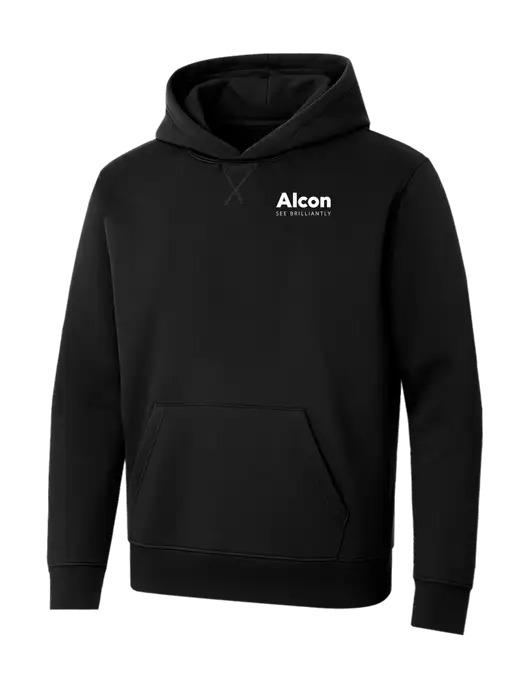 Allmade Deep Black Organic French Terry Pullover Hoodie w/Alcon Logo