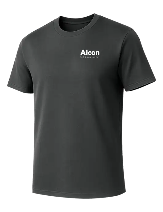 Allmade Charcoal Grey Organic Cotton Tee w/Alcon Logo