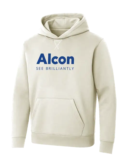 Allmade White Sand Organic French Terry Pullover Hoodie w/Alcon Logo