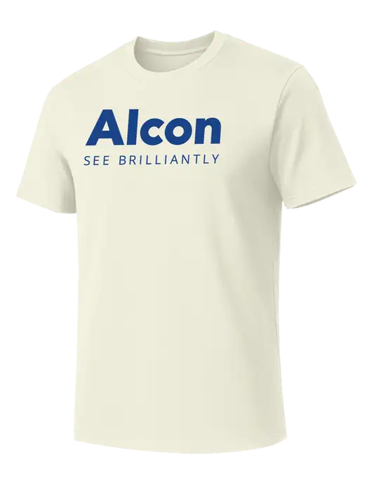 Allmade White Sand Organic Cotton Tee w/Alcon Logo