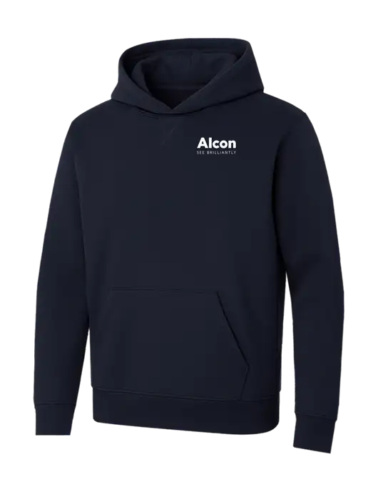 Allmade Dark Navy Organic French Terry Pullover Hoodie w/Alcon Logo