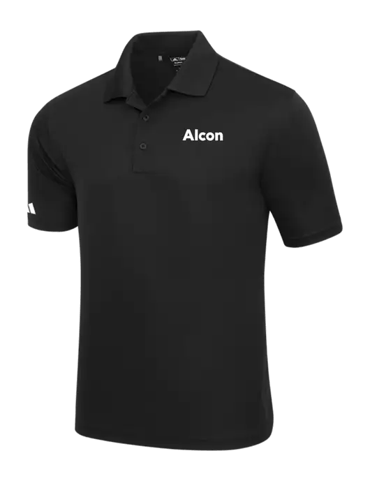 Adidas Black Basic Sport Polo w/Alcon Logo