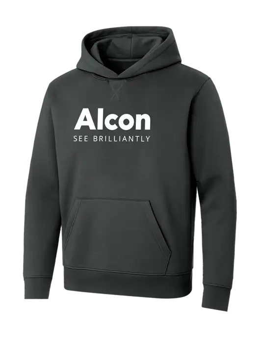 Allmade Charcoal Grey Organic French Terry Pullover Hoodie w/Alcon Logo