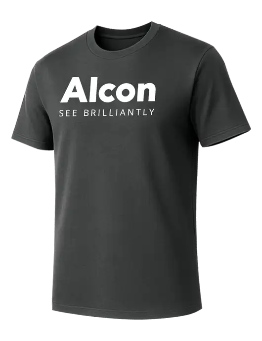 Allmade Charcoal Grey Organic Cotton Tee w/Alcon Logo