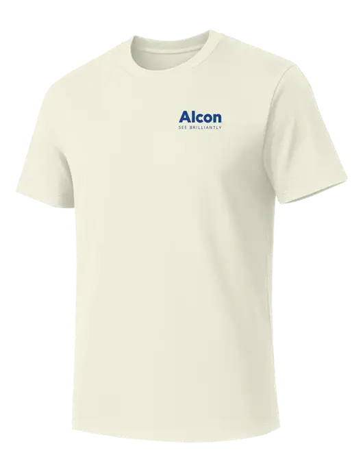 Allmade White Sand Organic Cotton Tee w/Alcon Logo
