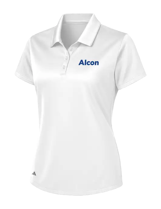 Adidas White Womens Basic Sport Polo w/Alcon Logo