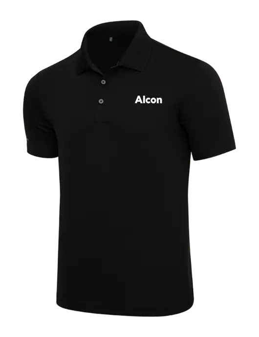 Adidas Black Performance Polo w/Alcon Logo