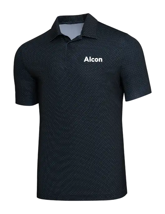 Adidas Black Diamond Dot Print Polo w/Alcon Logo