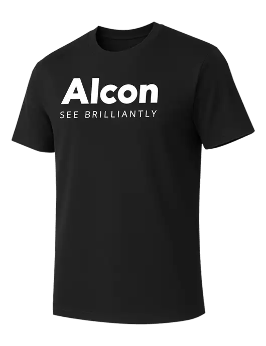 Allmade Deep Black Organic Cotton Tee w/Alcon Logo