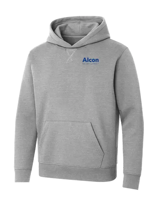 Allmade Granite Grey Heather Organic French Terry Pullover Hoodie w/Alcon Logo