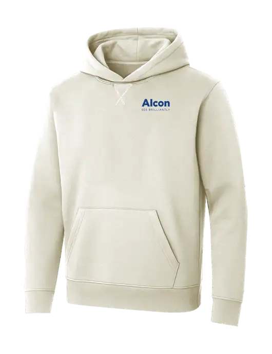 Allmade White Sand Organic French Terry Pullover Hoodie w/Alcon Logo