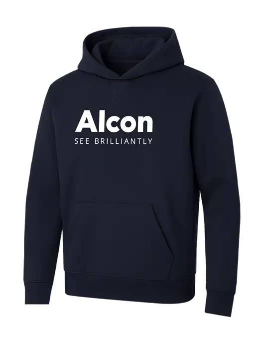 Allmade Dark Navy Organic French Terry Pullover Hoodie w/Alcon Logo