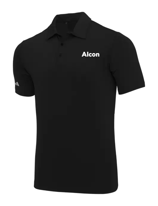 Adidas Black Ultimate Solid Polo w/Alcon Logo