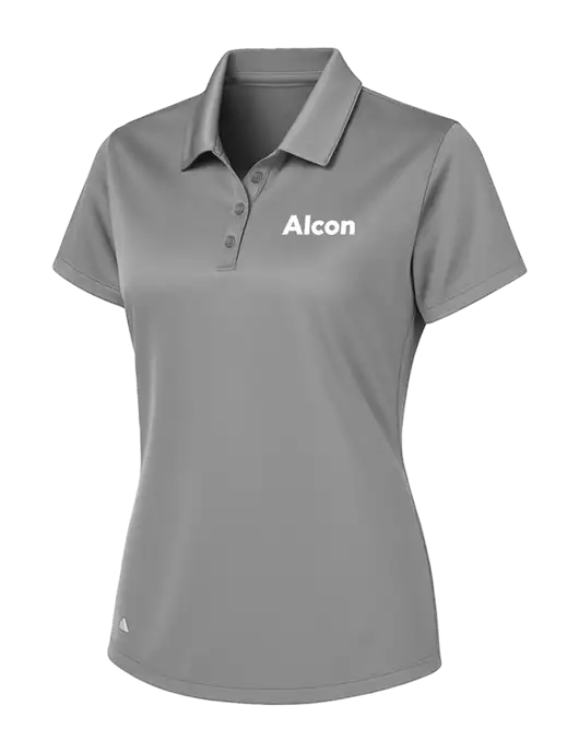 Adidas Light Grey Womens Basic Sport Polo w/Alcon Logo