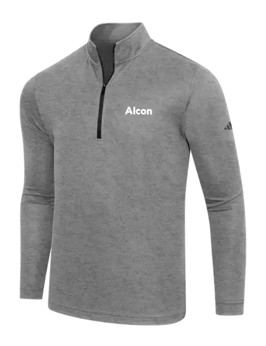 Adidas Black Heather  Lightweight Quarter Zip Pullover w/Alcon Logo