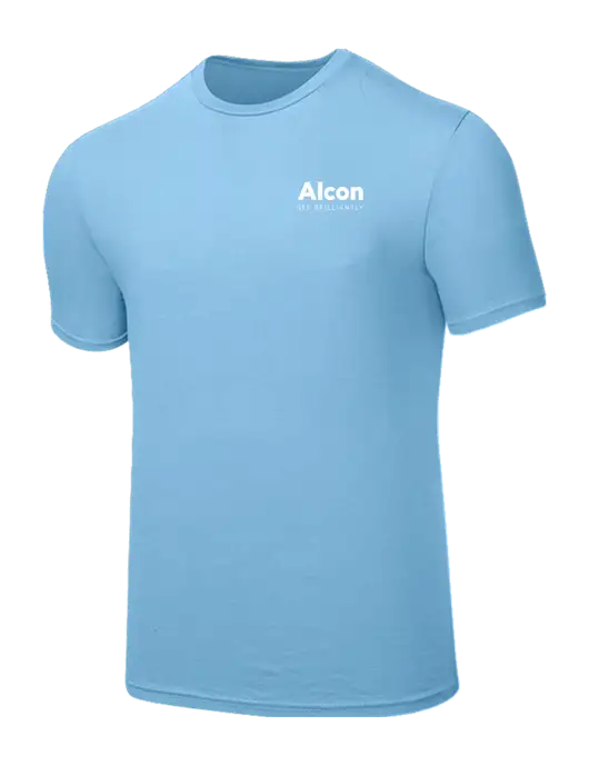 Seriously Soft Light Blue T-Shirt w/Alcon Logo