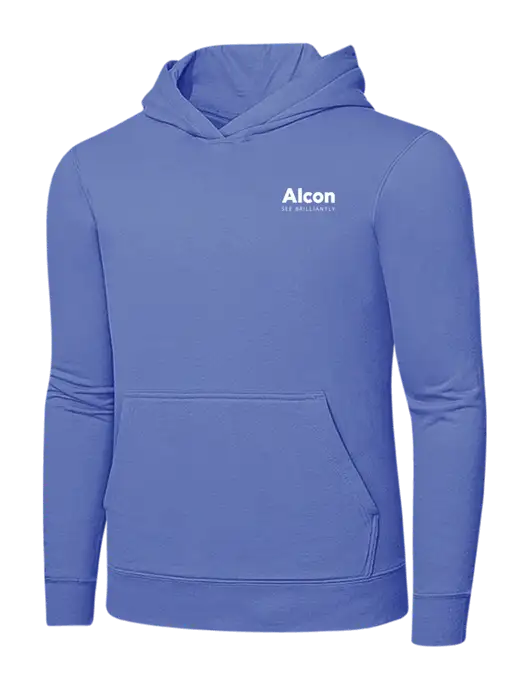 Carolina Blue 7.8 oz Ring Spun Hooded Sweatshirt w/Alcon Logo