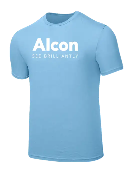 Seriously Soft Light Blue T-Shirt w/Alcon Logo
