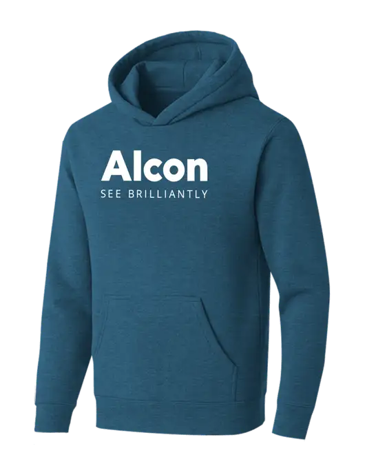 BELLA+CANVAS Heather Deep Teal Sponge Fleece Pullover Hoodie w/Alcon Logo