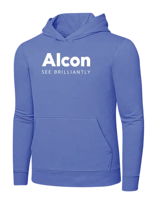Carolina Blue 7.8 oz Ring Spun Hooded Sweatshirt w/Alcon Logo