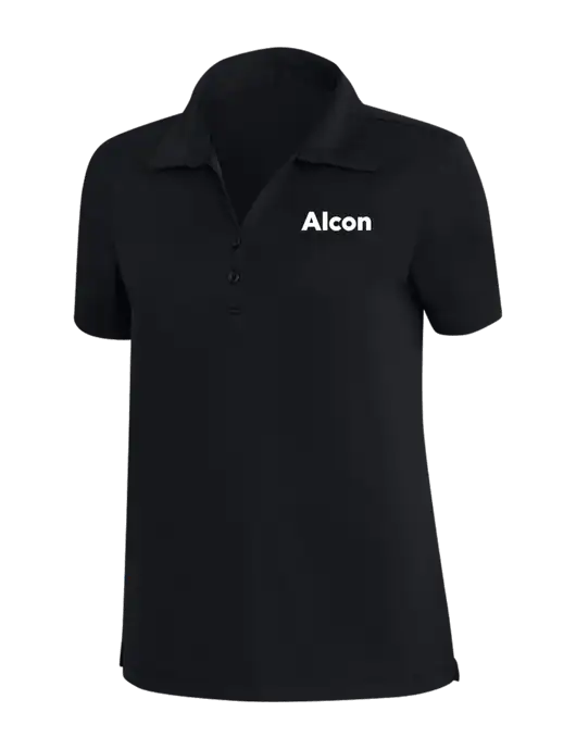 TravisMathew Black Womens Coto Performance Polo w/Alcon Logo