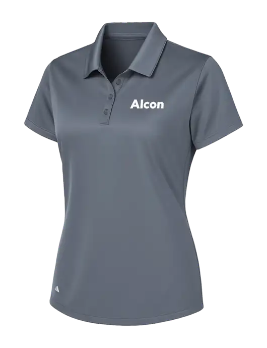 Adidas Medium Grey Womens Basic Sport Polo w/Alcon Logo