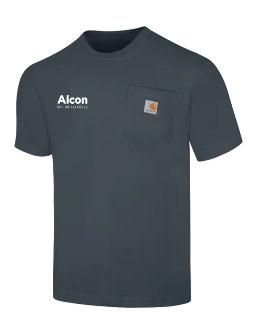 Carhartt Workwear Dark Slate Blue Pocket Short Sleeve T-Shirt w/Alcon Logo