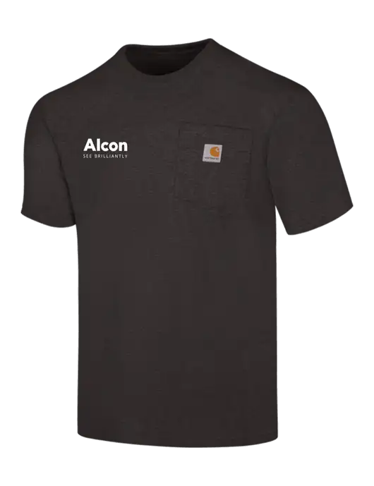 Carhartt Workwear Charcoal Heather Pocket Short Sleeve T-Shirt w/Alcon Logo