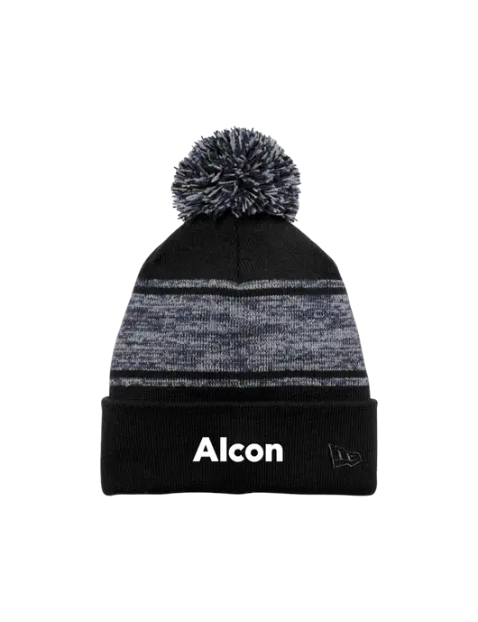 New Era Black/Navy Knit Chilled Pom Beanie w/Alcon Logo