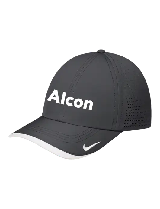 Nike Dark Grey/White Dri-FIT Perforated Performance Cap w/Alcon Logo