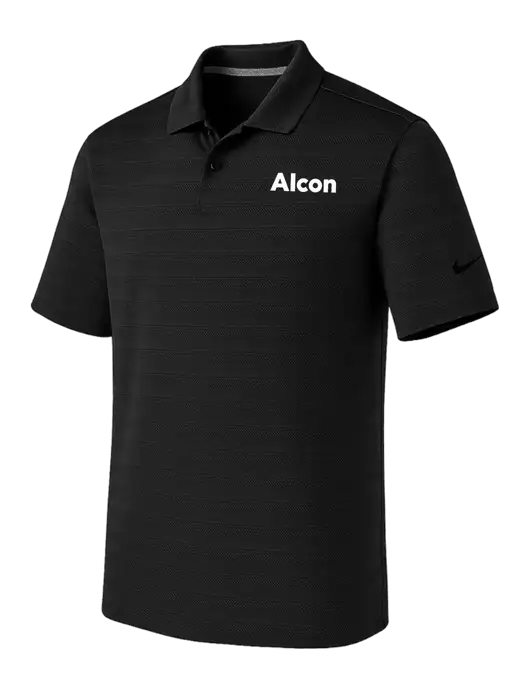 Nike Black Dri-FIT Vapor Jacquard Polo w/Alcon Logo
