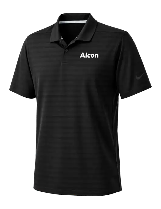 Nike Black Dri-FIT Vapor Jacquard Polo w/Alcon Logo