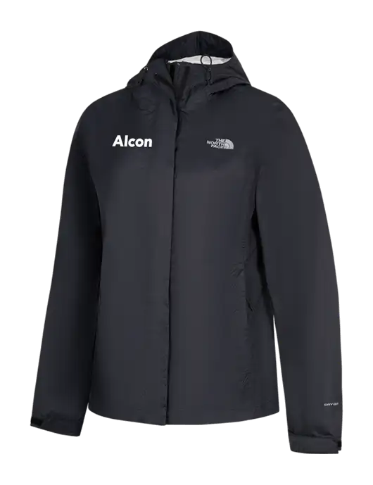 The North Face Womens Black DryVent Rain Jacket w/Alcon Logo
