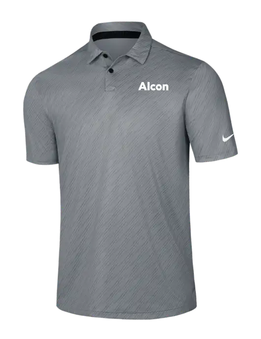 Nike Medium Grey Vapor Dash Polo w/Alcon Logo