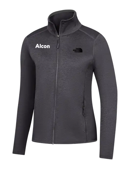 The North Face Womens Dark Grey Heather Skyline Full-Zip Fleece Jacket w/Alcon Logo